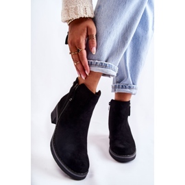 PS1 Black Laurisa suede boots on a low heel 1