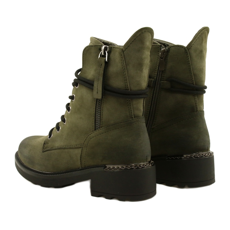 Evento High Boots With Zipper Green 21BT35-4226 3
