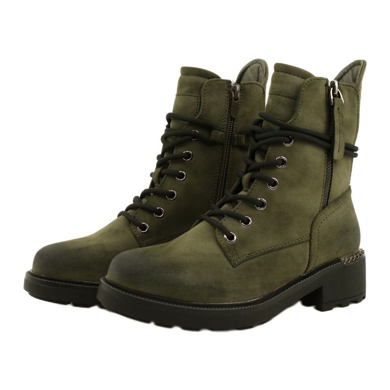 Evento High Boots With Zipper Green 21BT35-4226 2
