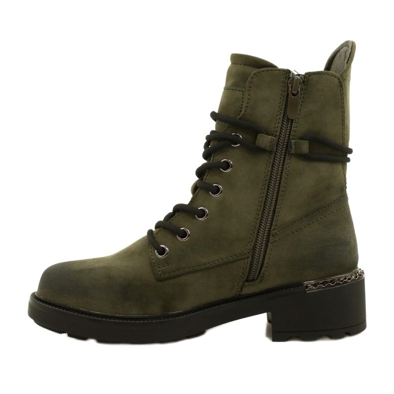 Evento High Boots With Zipper Green 21BT35-4226 1