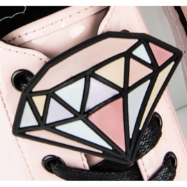 Betler Diamond lacquered sneakers pink 1