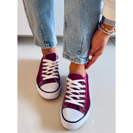 Basic Wine classic women's sneakers red 1