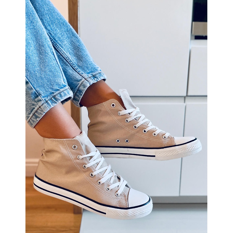 Canvas sneakers Jude Khaki ankle beige 2