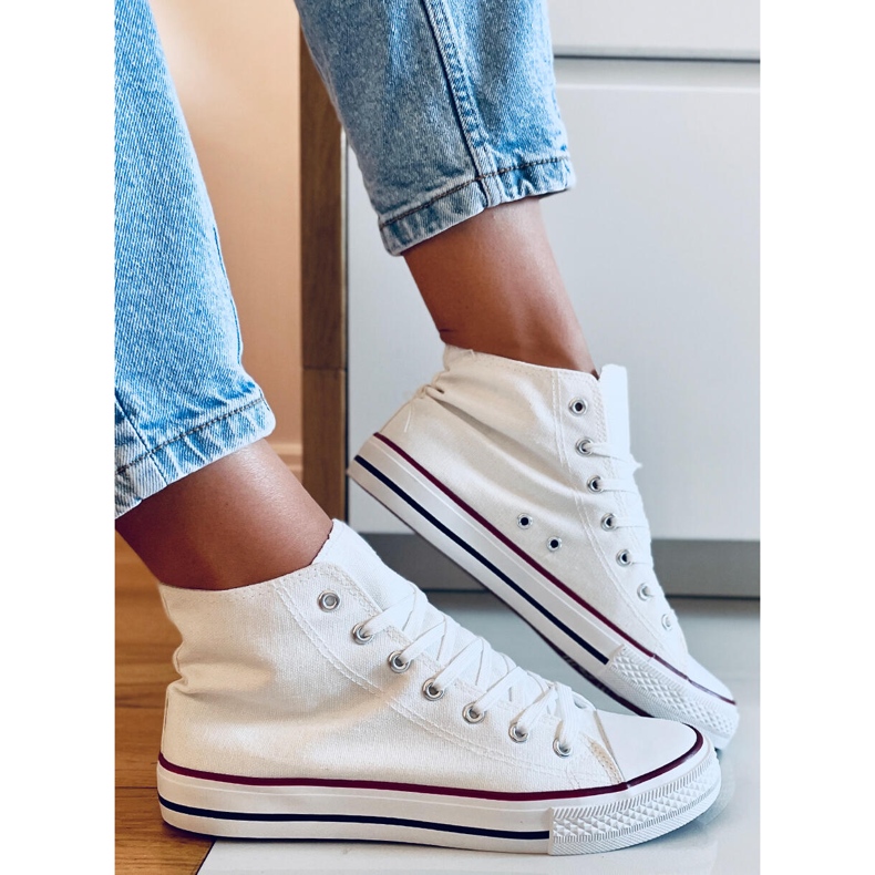 Canvas sneakers Jude White ankle 1