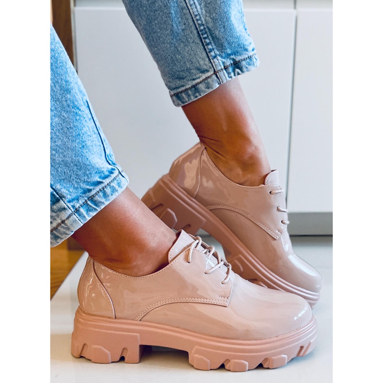 Pragma Nude high-soled loafers beige pink 1