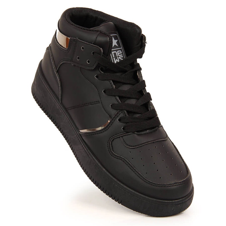 Black NEWS high sports shoes 1