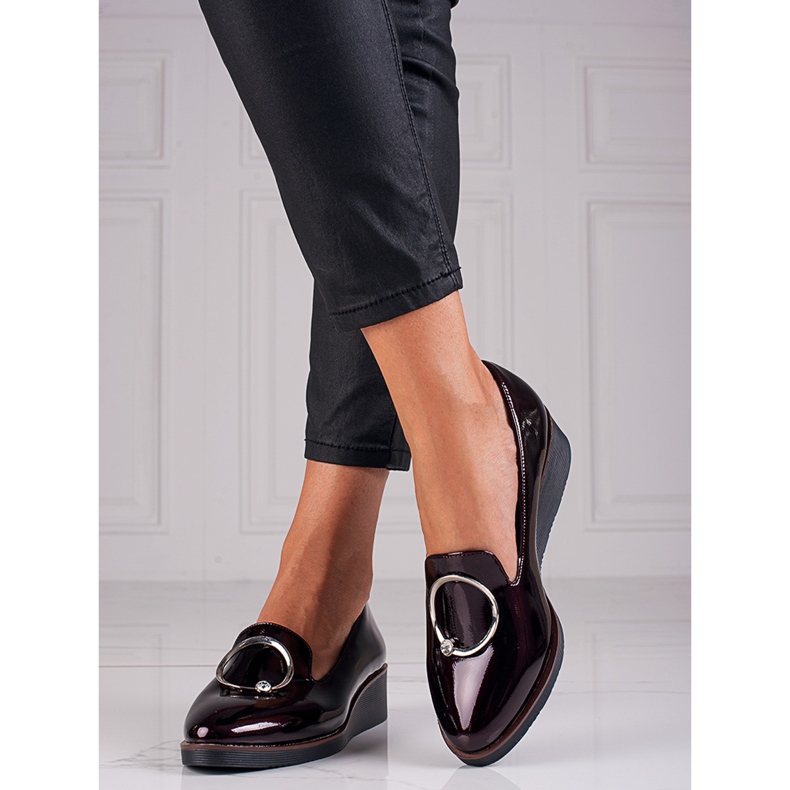 Lacquered shoes W. Potocki burgundy 1