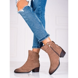 W. Potocki Potocki brown suede women's boots 1