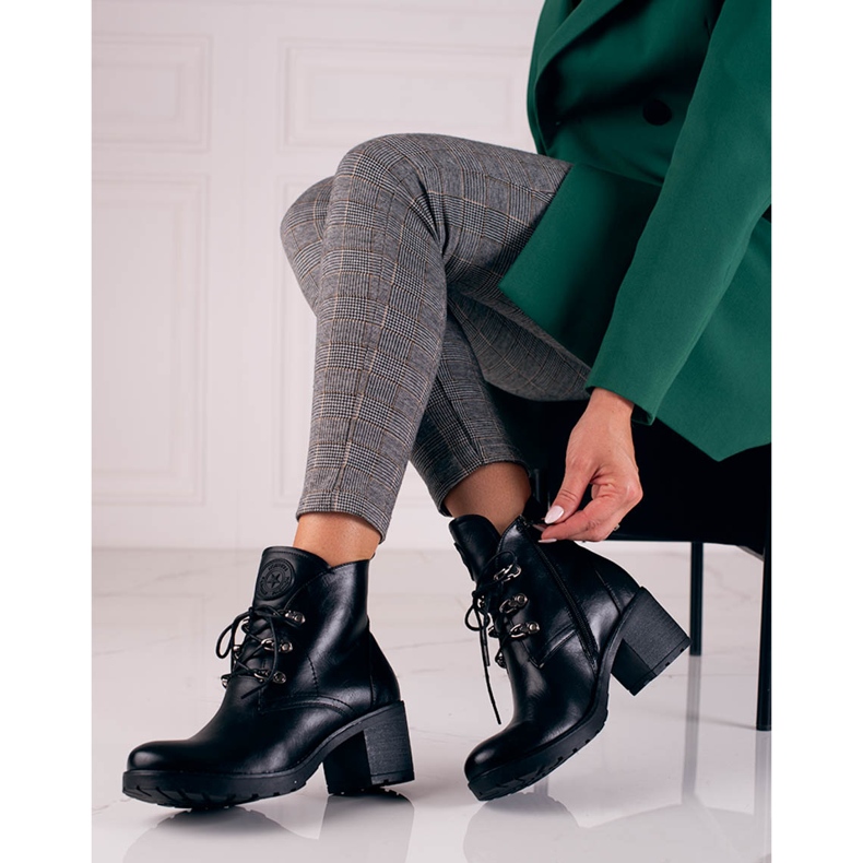 W. Potocki Women's Potocki black heels 2