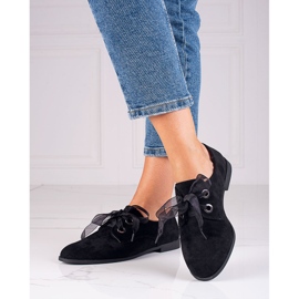 Elegant lace-up shoes Shelovet black 1