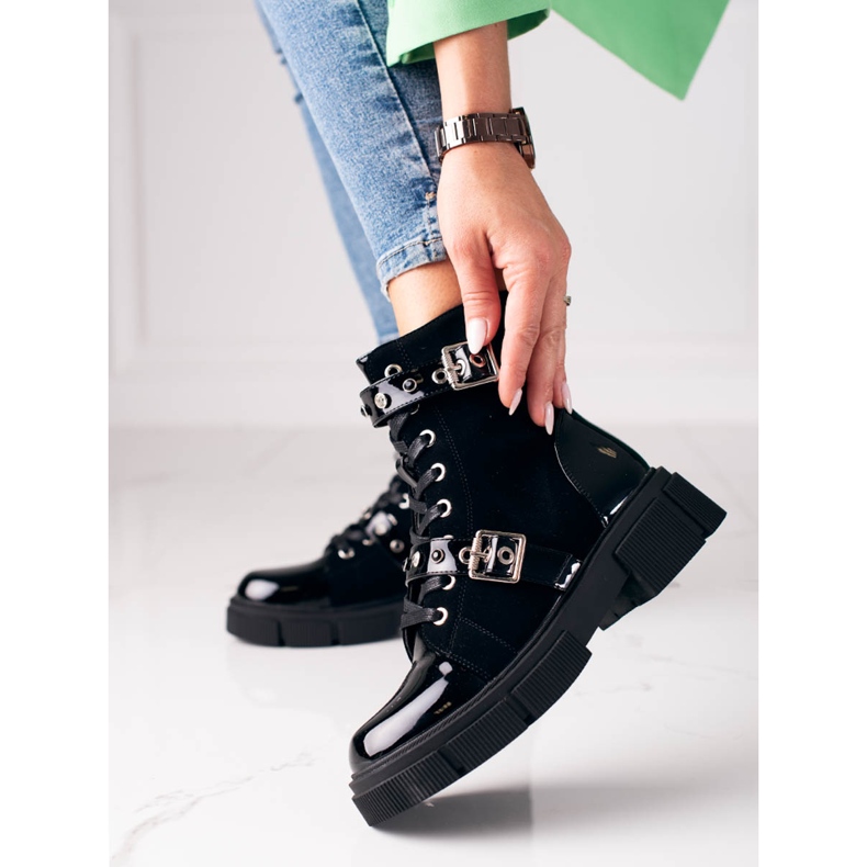 Black Shelovet women's bags with decorative buckles 1