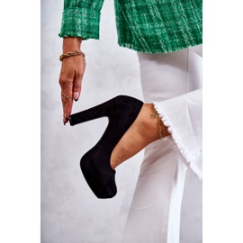 WS1 Classic Suede Pumps On Heels Black Soro 2
