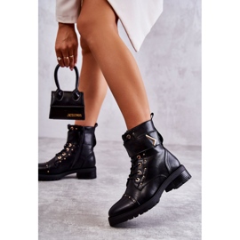 Warm Eco-Leather Snake Boots Black Colira 1