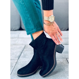 Linzi Black rubber heel boots 1