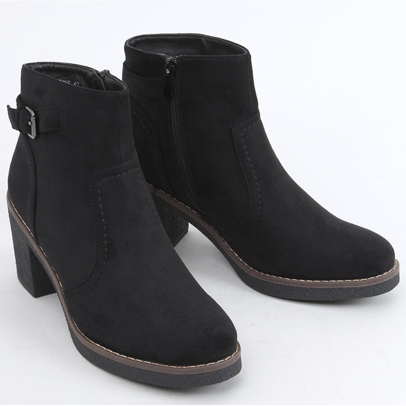 Boots on rubber heel Retta Black 1