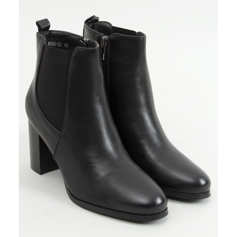 Classic high-heeled boots by Elvira Black 1