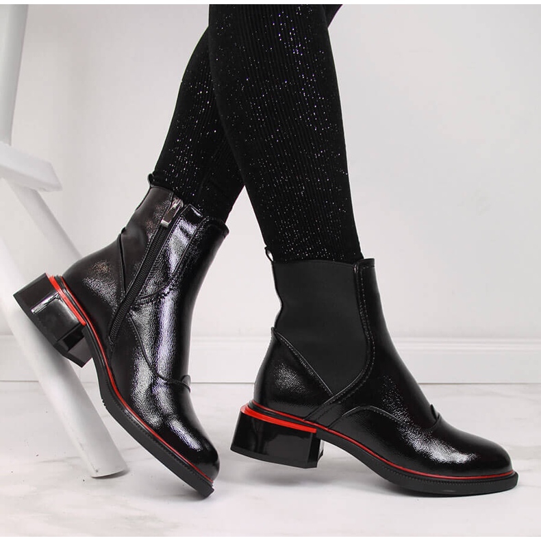 Women's black patent leather Jodhpur boots Filippo 1 Women's black patent leather Jodhpur boots Filippo 1