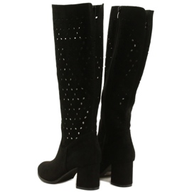 M.Daszyński Openwork Boots On A Bar Black SA156-10 3