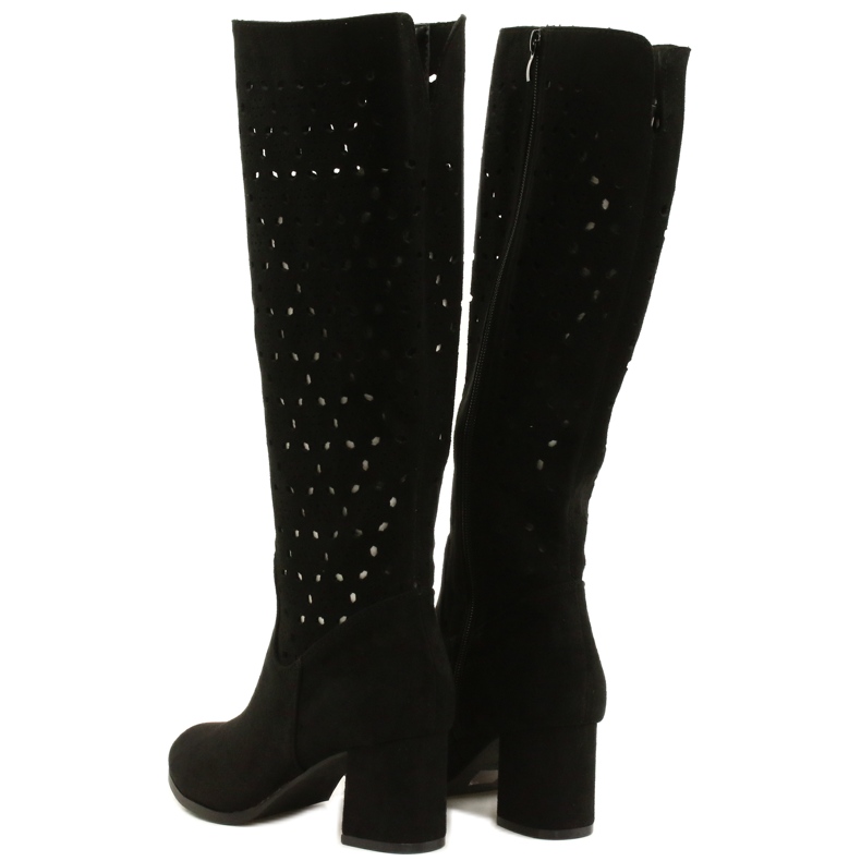 M.Daszyński Openwork Boots On A Bar Black SA156-10 3