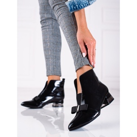 T.Sokolski Elegant Sokolski black lacquered women's boots 1
