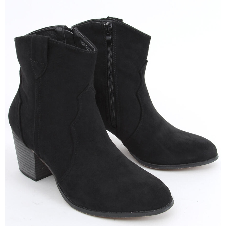 Seed Black high-heeled cowboy boots 1 Seed Black high-heeled cowboy boots 1