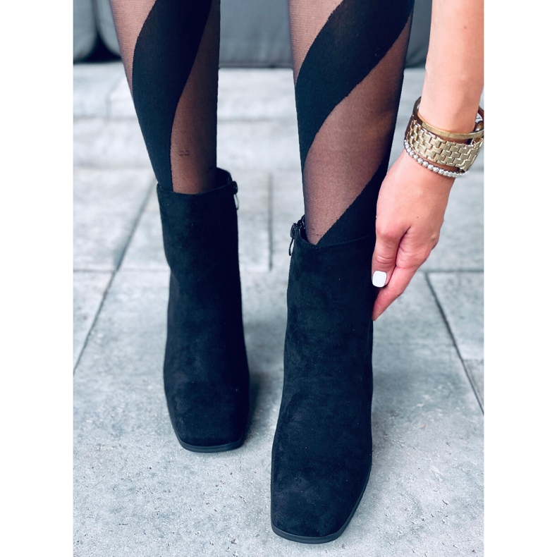 Madison Black Suede heeled boots 1