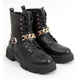 Military boots with a chain Atlantis PU / BLACK 1