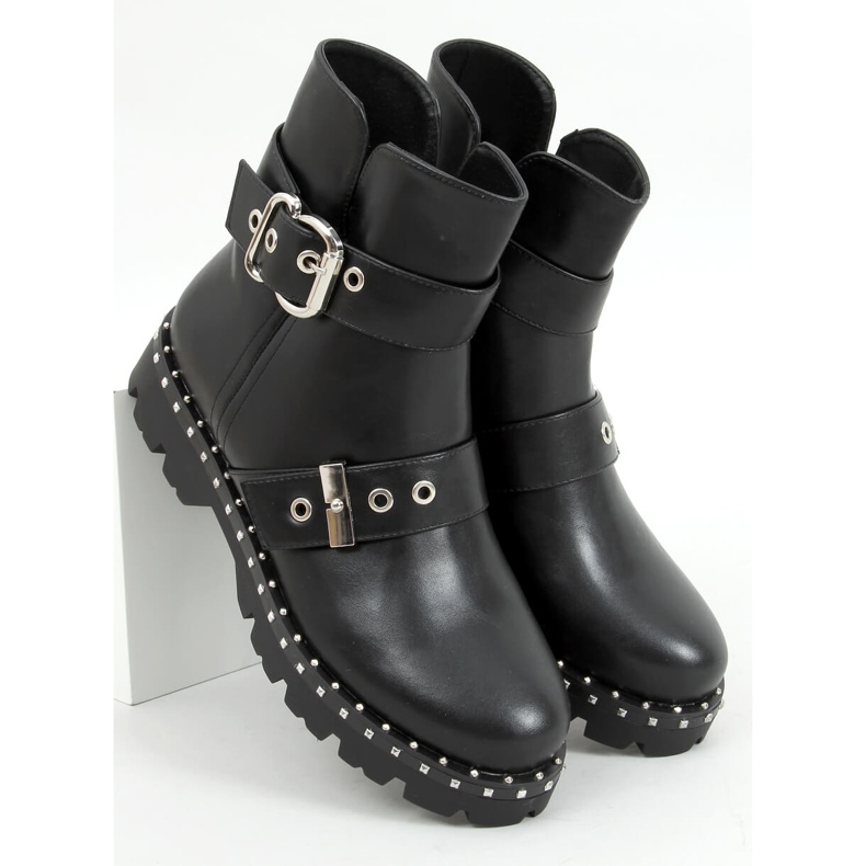Military boots with Soprano Black studs 1
