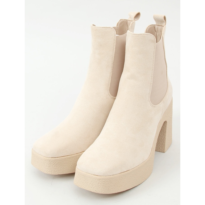 Boots on rubber heel Amelda Beige 1