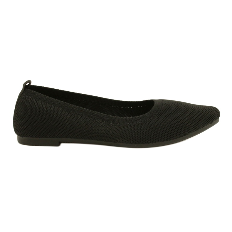 Evento Comfortable Black Knitted Ballet Flats 21BL02-4030 Black 1