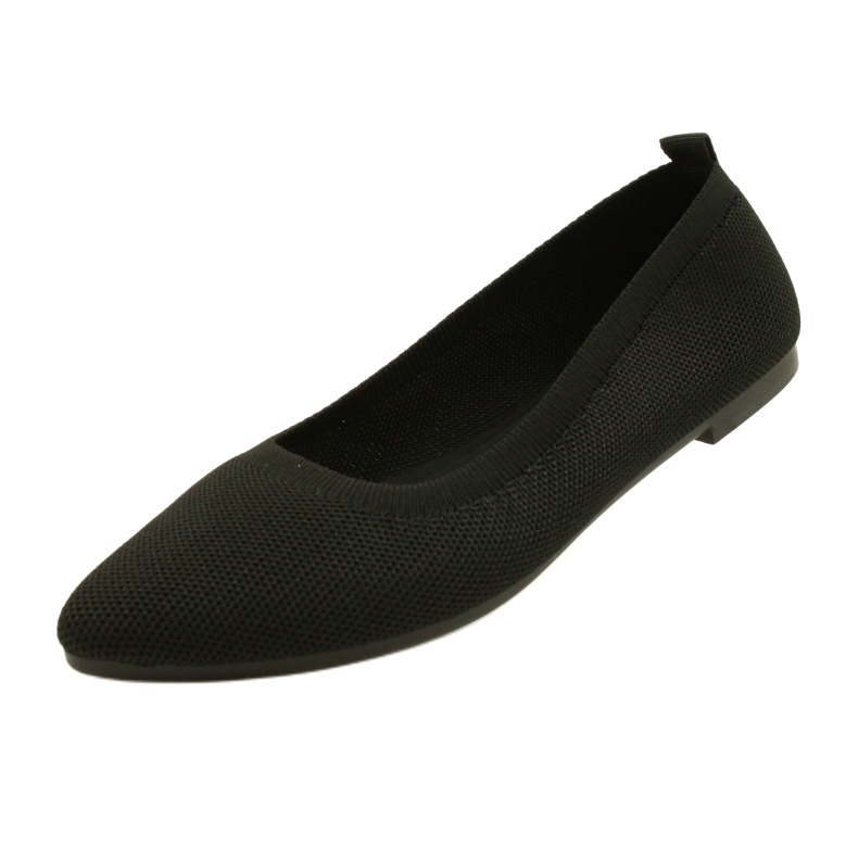 Evento Comfortable Black Knitted Ballet Flats 21BL02-4030 Black 4