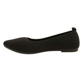 Evento Comfortable Black Knitted Ballet Flats 21BL02-4030 Black 2