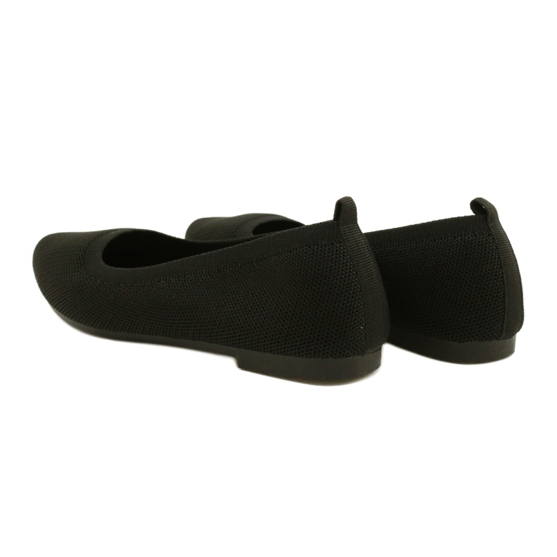 Evento Comfortable Black Knitted Ballet Flats 21BL02-4030 Black 6