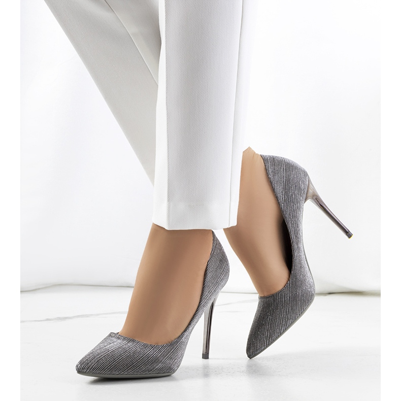 BM Silver shiny Mckee heels 1