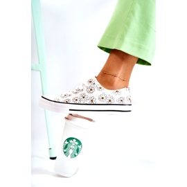 PS1 Women's Low Sneakers With Janey White Flowers 1 PS1 Women's Low Sneakers With Janey White Flowers 1