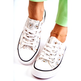 PS1 Women's Low Sneakers With Janey White Flowers 7 PS1 Women's Low Sneakers With Janey White Flowers 7