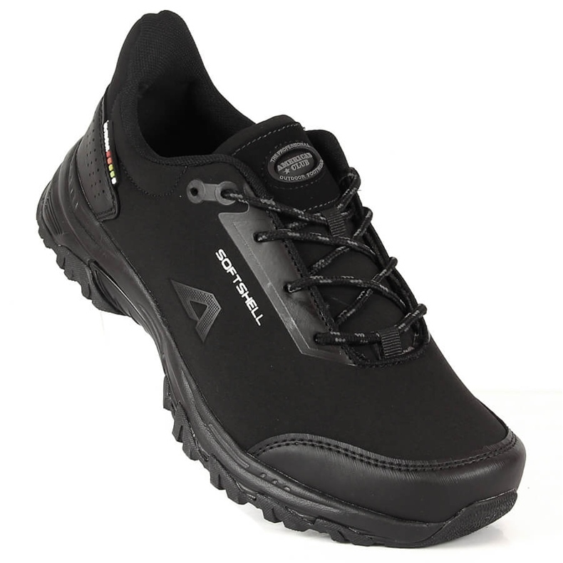 Men's black American Club waterproof trekking shoes 1