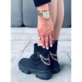Ankle boots with a chain Malana Black 1