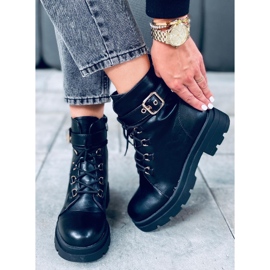 Pomona Black military boots 2