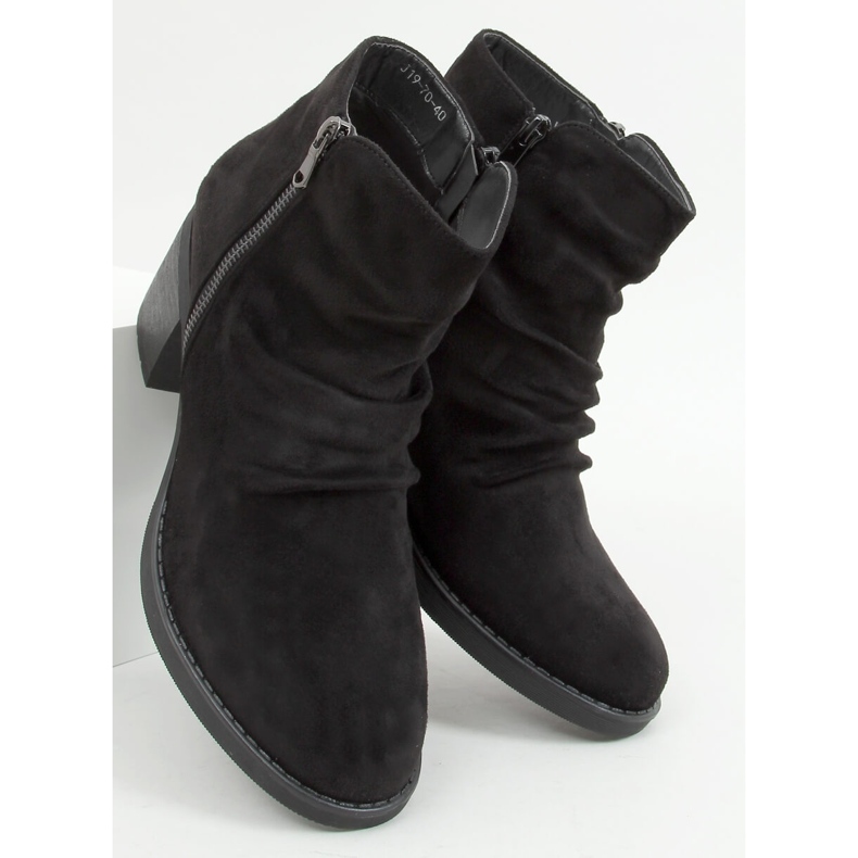 Baflo Black wide heel boots 1