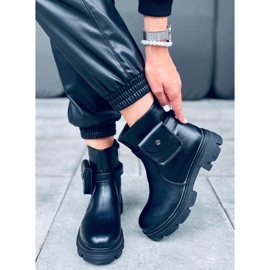 Martel Black boots with a pouch 2