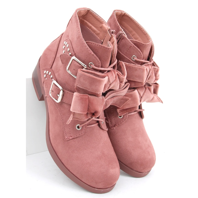 Lace-up boots with Lara Pink bows 2