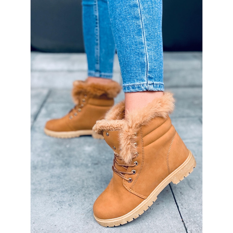 Women's timber boots Well Camel brown 1