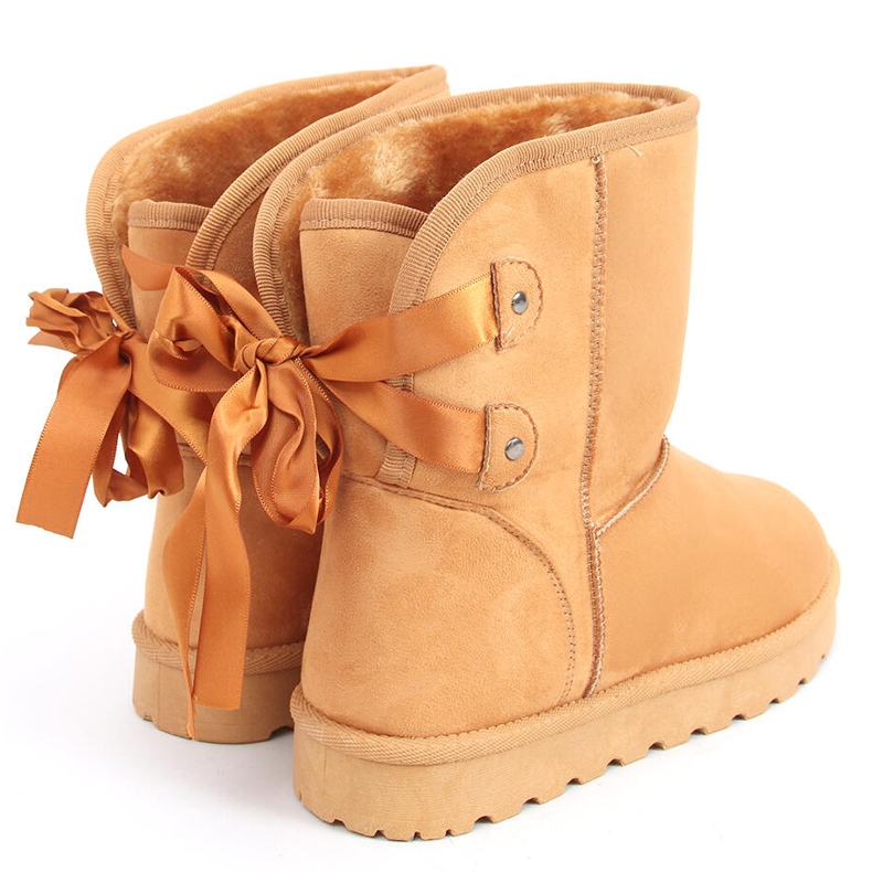 Emusy snow boots with Stella Camel bows brown 2