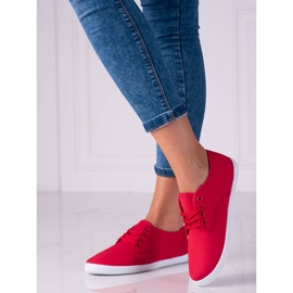 Light women's Shelovet red fabric sneakers 2 Light women's Shelovet red fabric sneakers 2