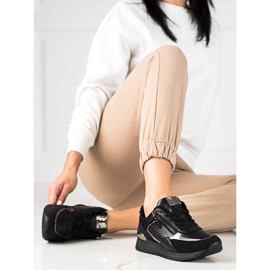 Women's sneakers on the Shelovet platform black 2