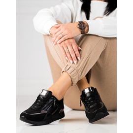Women's sneakers on the Shelovet platform black 1