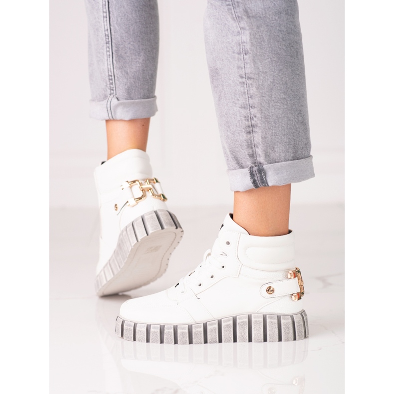 W. Potocki Women's sports boots Potocki white on the platform 2