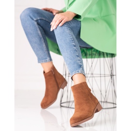 Shelovet brown low boots for women 2