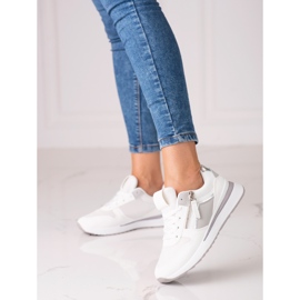 White Shelovet women's sneakers with a white sole purple 1